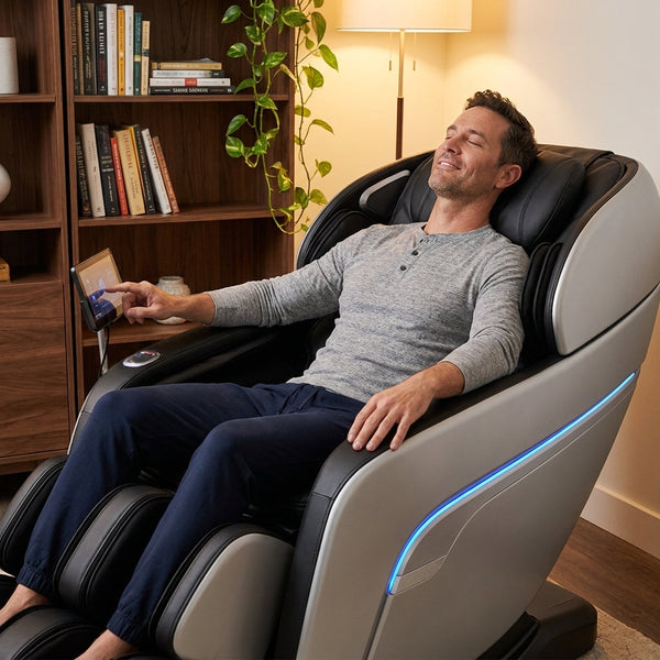 Massage Chair Engineered for Ultimate Wellness, AI-Powered Technology, Premium Leather, Smart Body Scanning