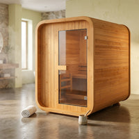 AuroraTherm Cedar Indoor Sauna — Studio Shot
