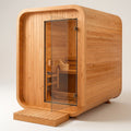 Indoor Sauna Built for Daily Wellness, Premium Canadian Red Cedar, Tempered Glass Door, Compact Design