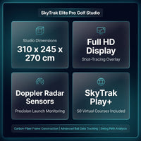 Golf Simulator Designed for Indoor Training, Radar Launch Monitor, Crystal Display, Advanced Analytics — Results & Stats
