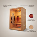 Infrared Sauna Cabin Built for Home Wellness, FSC-Certified Wood, Multi-Zone Heating, Digital Controls