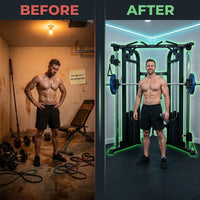 Nighthawk Forge Elite Functional Trainer & Smith System — Before & After