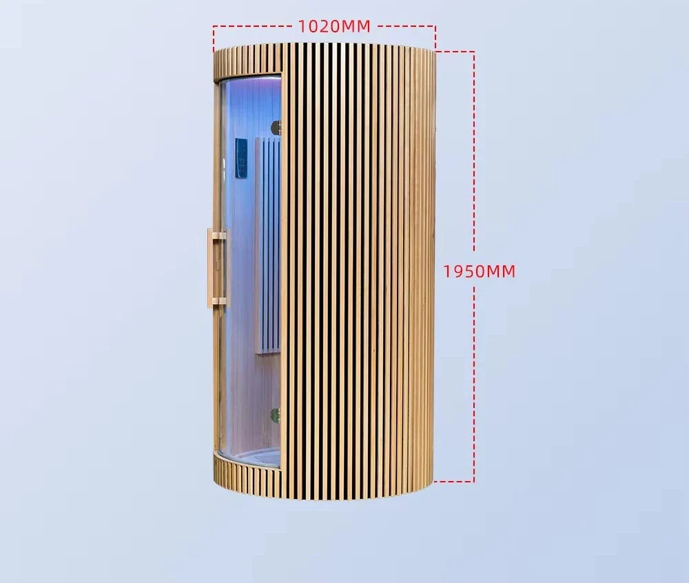 Solid Wood 1-Person Dome Sauna