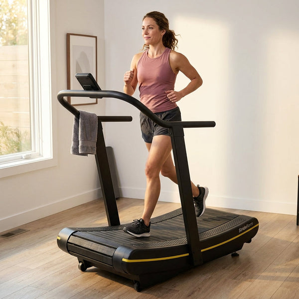 Curved Manual Treadmill Built for Natural Stride Training, Self-Powered Running Deck, HIIT Ready, Compact Design