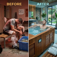 TimberChill Glacier Pro Cedar Cold Plunge — Before & After