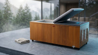 TimberChill Glacier Pro Cedar Cold Plunge — Lifestyle