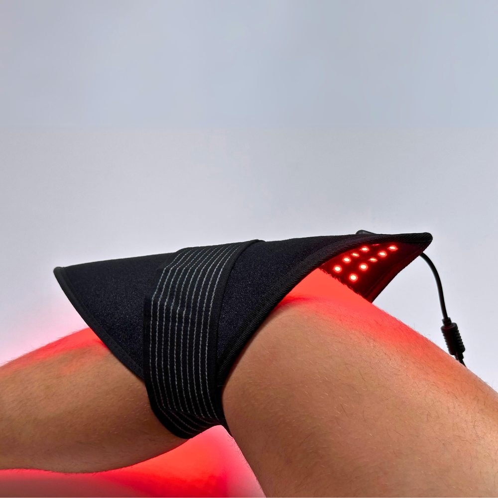 Lumara Pad wrapped around a knee