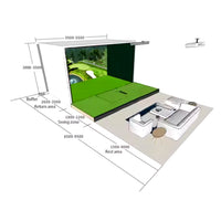 Golf Simulator Built to Recreate Real Course Experience, HD Projection System, Ball-Tracking Cameras, 32 Course Options