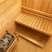 Indoor Sauna Built for Daily Wellness, Premium Canadian Red Cedar, Tempered Glass Door, Compact Design