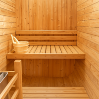 Indoor Sauna Built for Daily Wellness, Premium Canadian Red Cedar, Tempered Glass Door, Compact Design