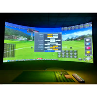 Golf Simulator Built to Recreate Real Course Experience, HD Projection System, Ball-Tracking Cameras, 32 Course Options