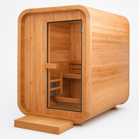 Indoor Sauna Built for Daily Wellness, Premium Canadian Red Cedar, Tempered Glass Door, Compact Design