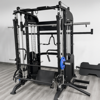 Functional Trainer Smith Machine Built for Home Gyms, Dual Cable Columns, Counterbalanced System, Multi-Grip