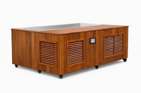 Cold Plunge Tub Designed for Home Recovery, Cedar Cabinet, Stainless Steel Basin, Touchscreen Controller