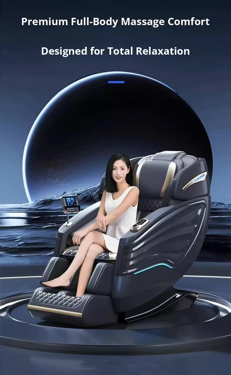 Woman seated in the MedEq Recovery C79 massage chair